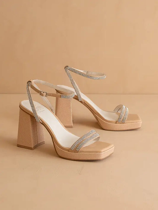 Suva Rhinestone and Reptile Print Strappy