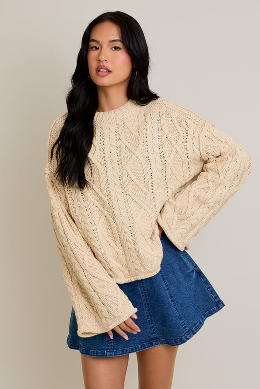 Oversized Cable Knit Sweater