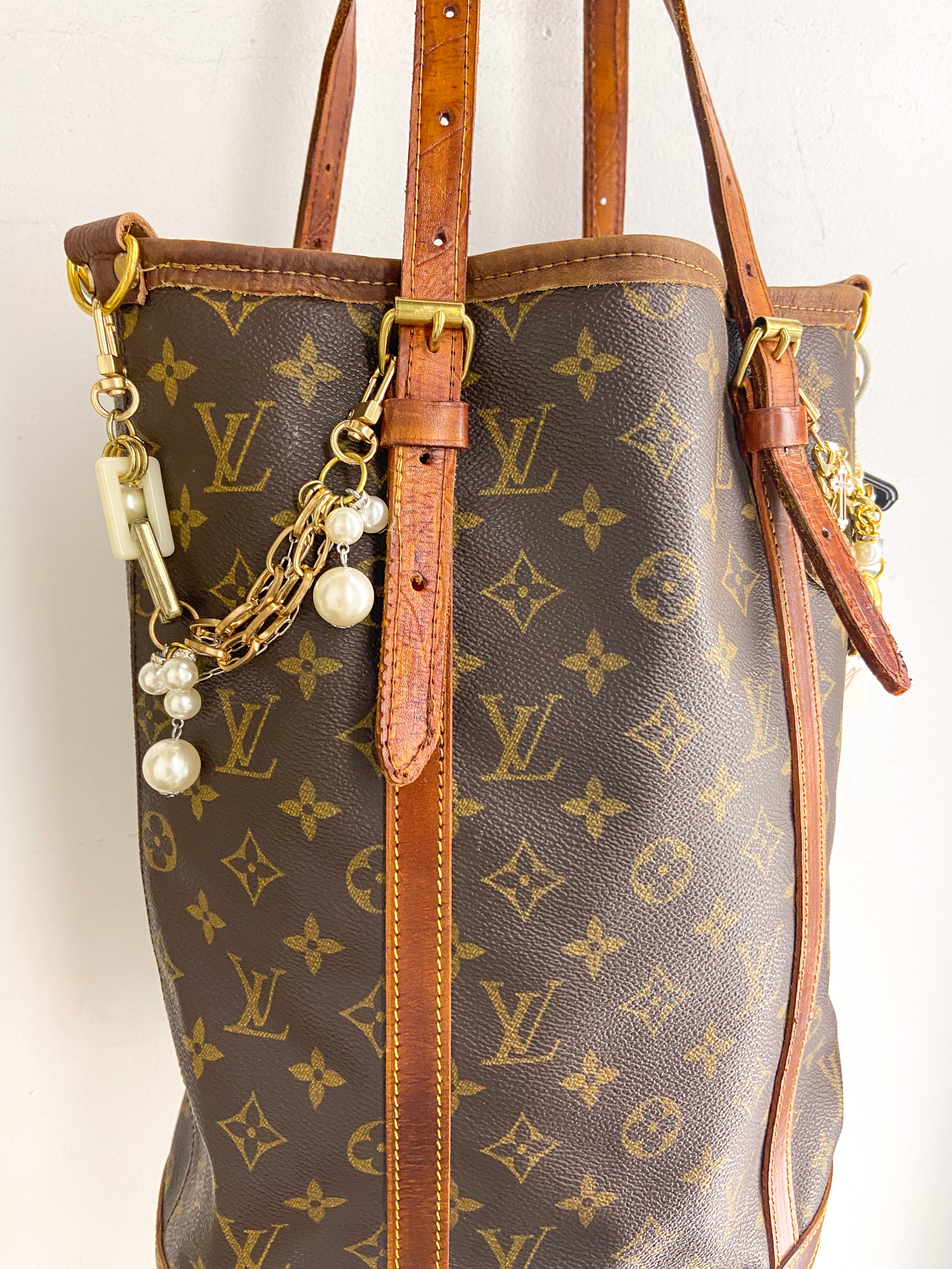 LS Upcycled Vintage LV Leather Lining Bag