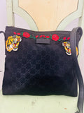 OOAK VIntage Nylon Gucci & Tigers Crossbody Bag