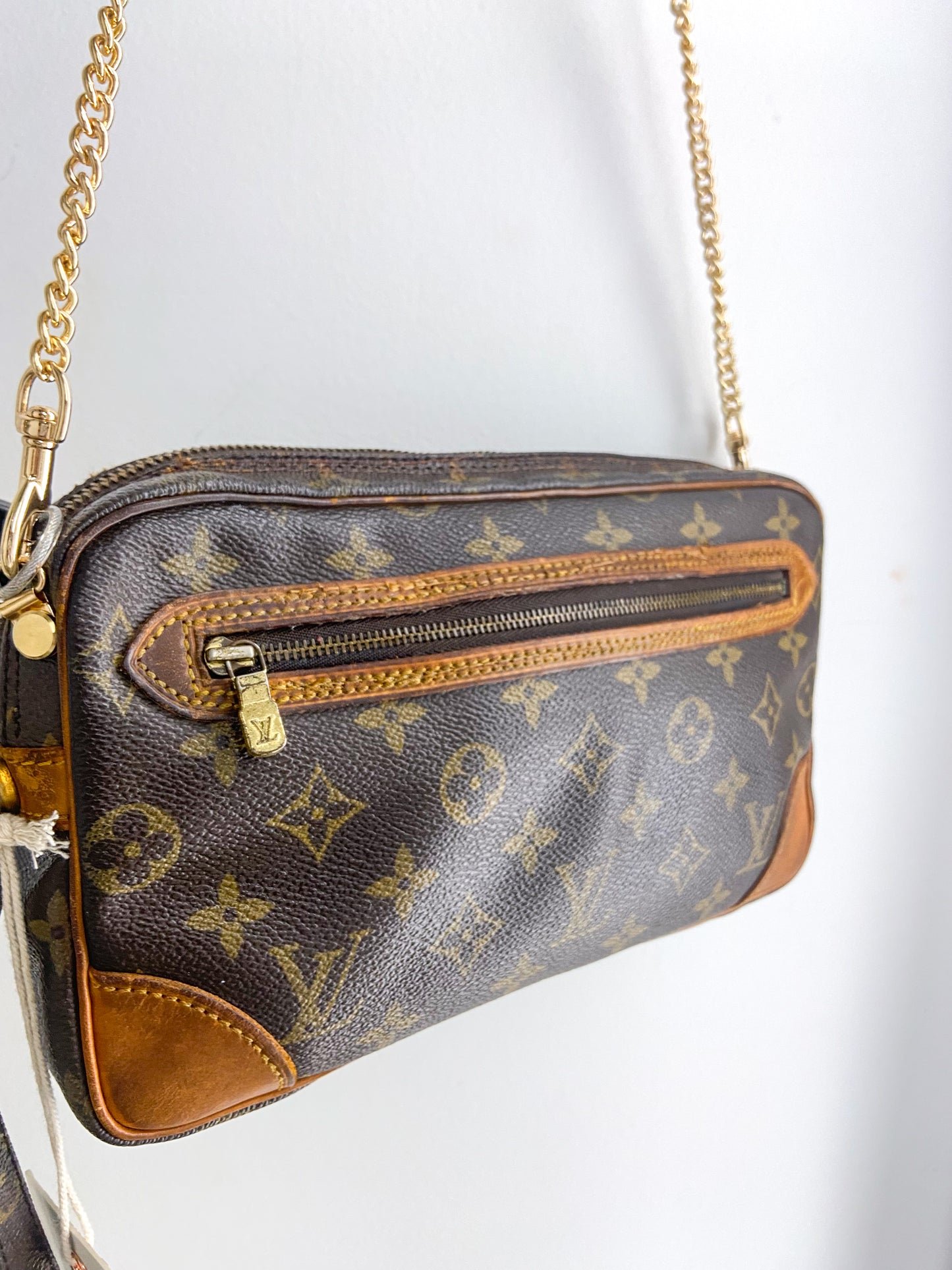 OOAK Vintage LV Clutch & Charm Chain
