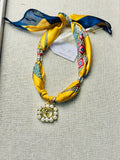 Vintage Inspired Pendant Scarf Necklace