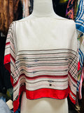 OOAK Upcycled VIntage Rope Print Celine Silk Scarf Poncho