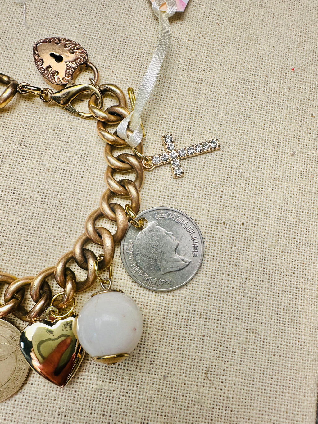 Uocycled OOAK Vintage Charm Bracelet