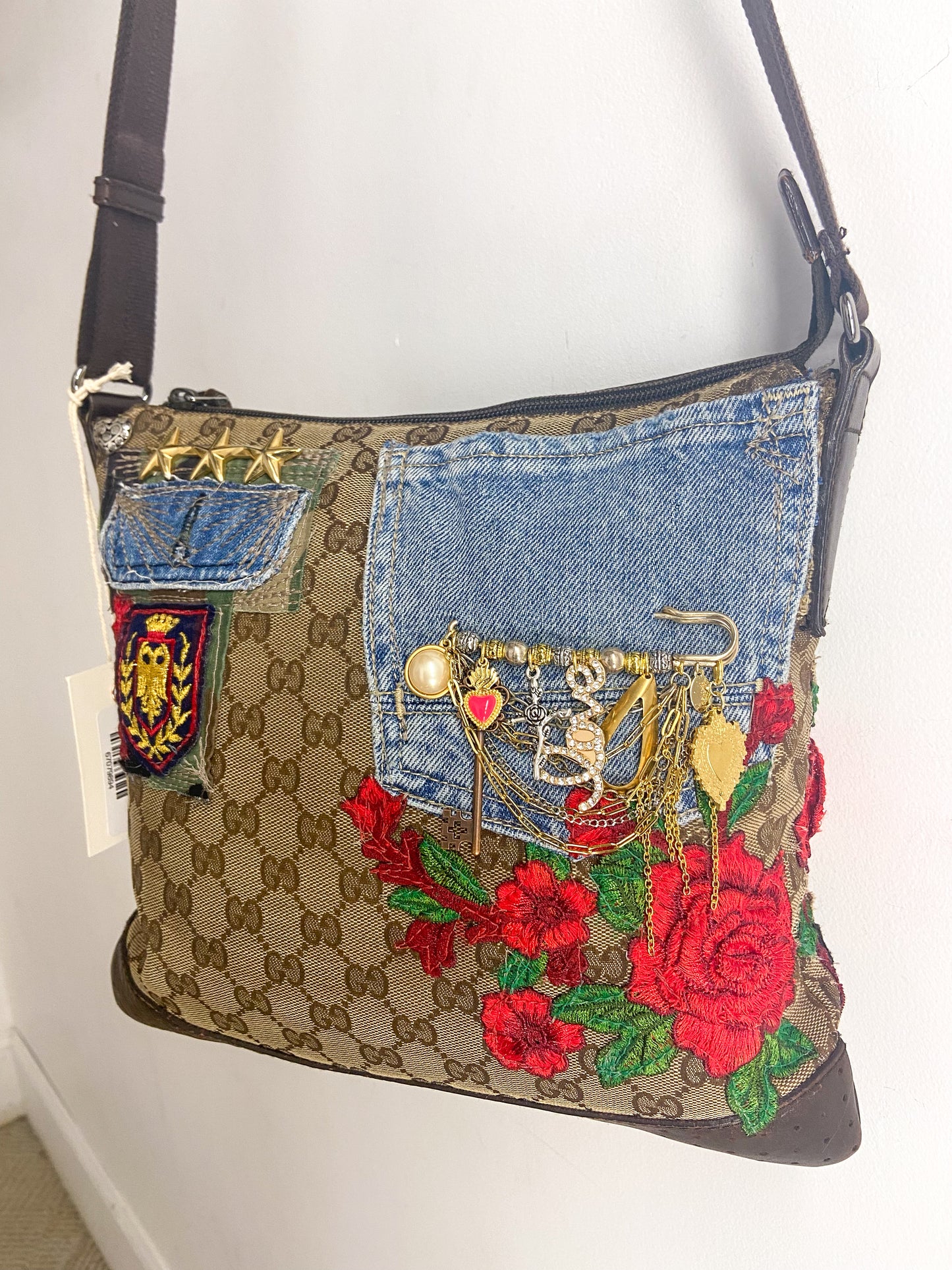 OOAK Vintage Gucci Upcycled Bear Charm Purse