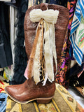 OOAK Pearl Bow Purse/Boot Charm