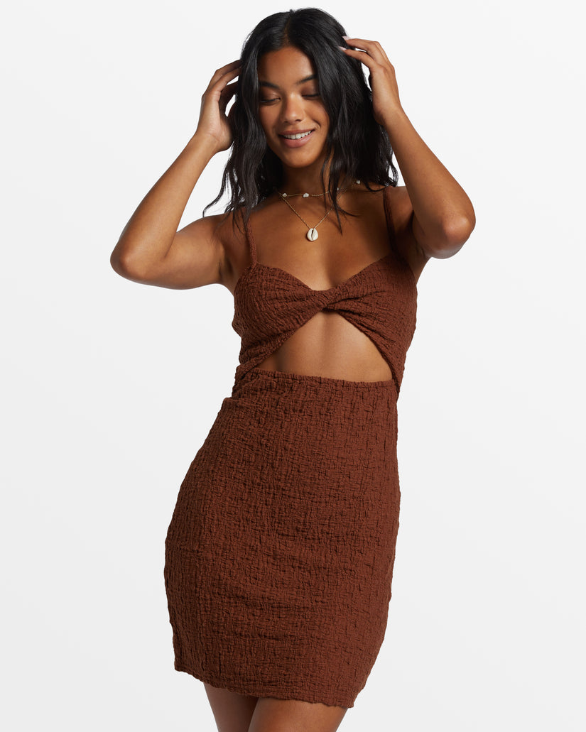 BILLABONG FLOWER HOUR TEXTURED MINI DRESS