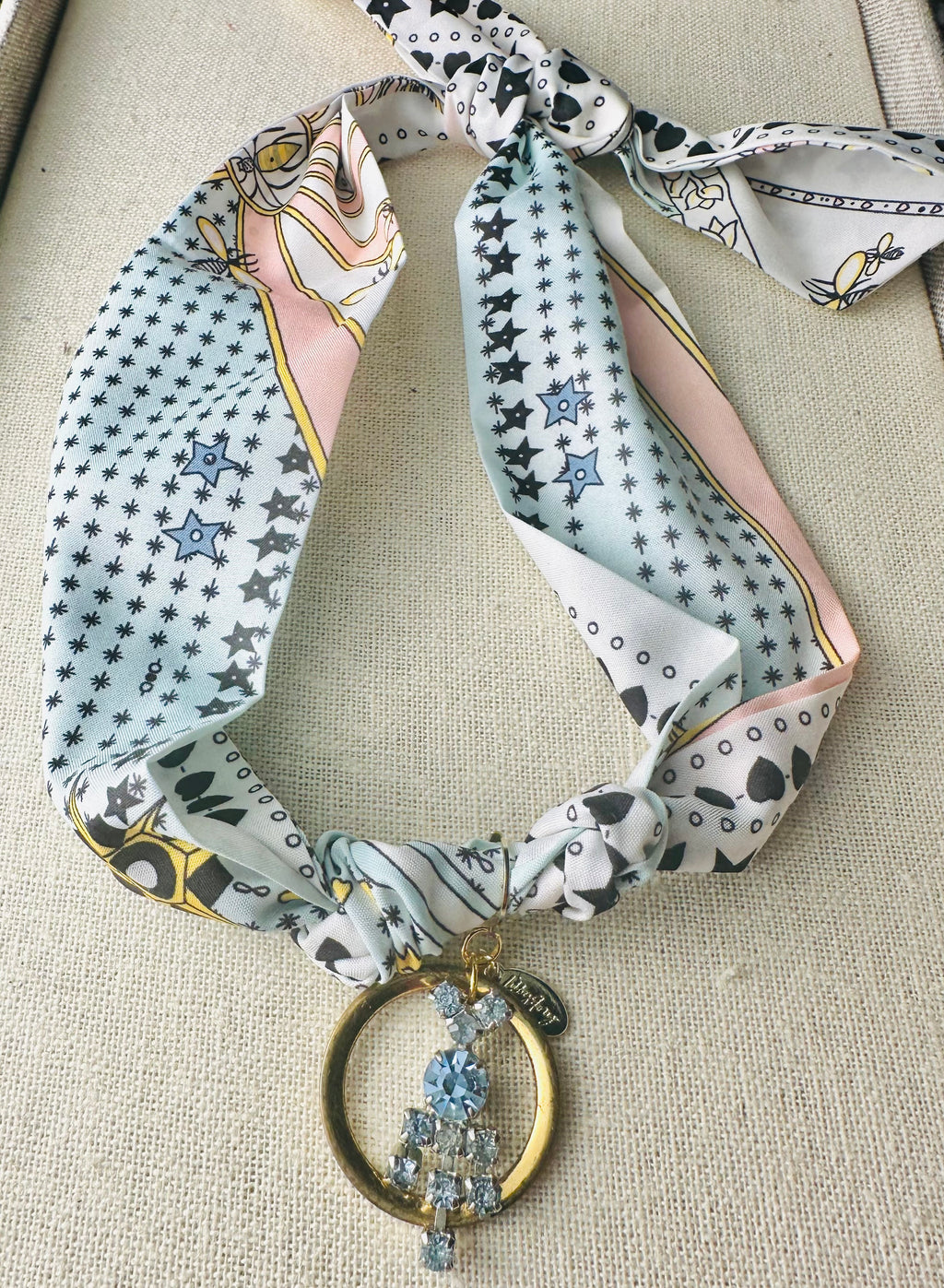 Tie On Scarf Necklace for Clip On Charms