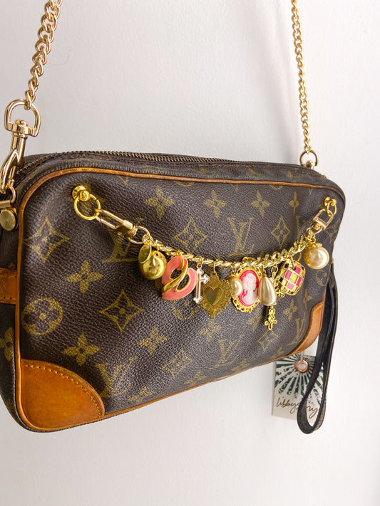 OOAK Vintage LV Clutch & Charm Chain