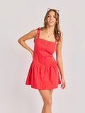 Sadie & Safe Canyon Pintuck Tie Mini Dress
