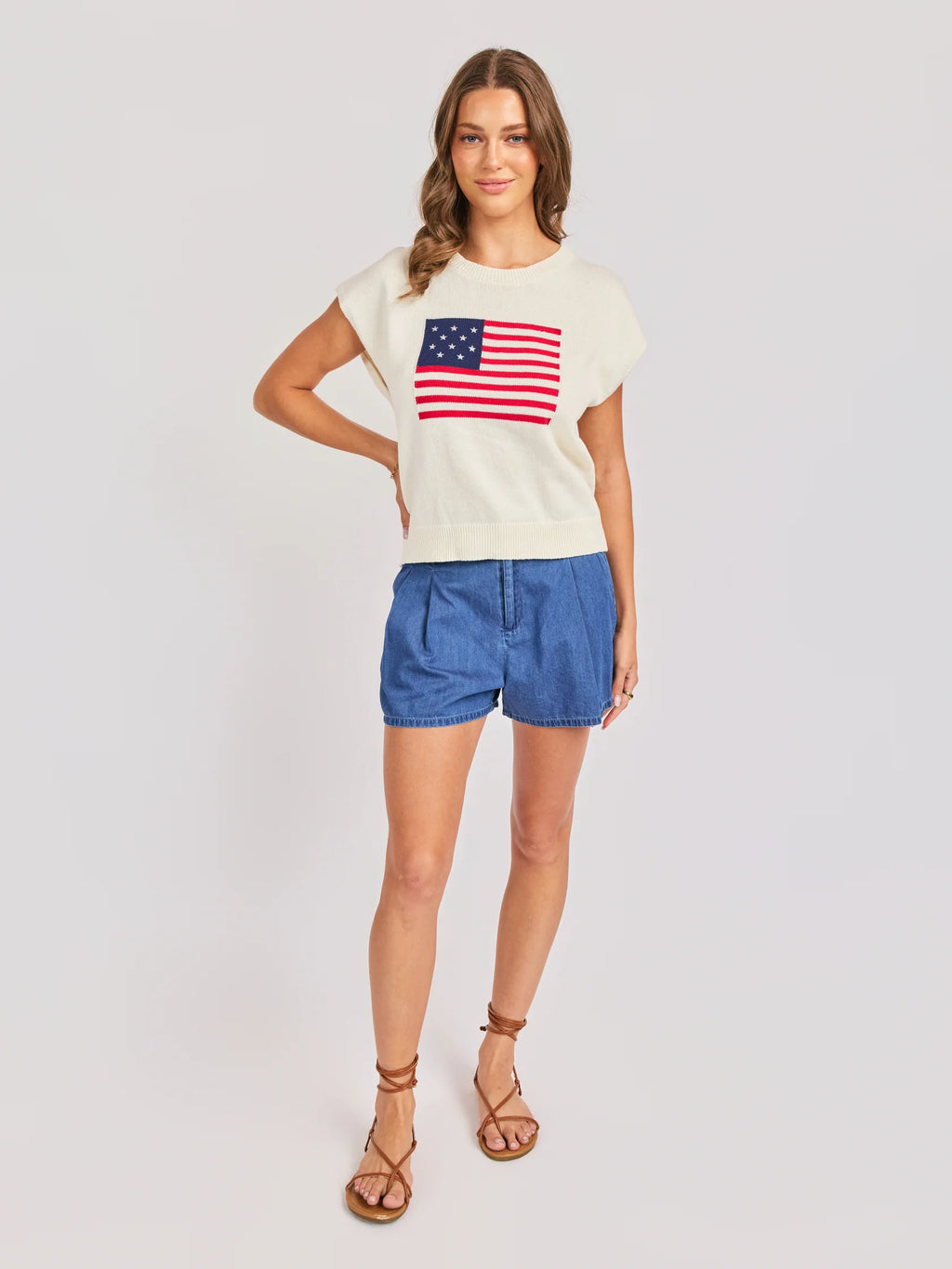 Sadie & Sage American Dream Flag Sweater