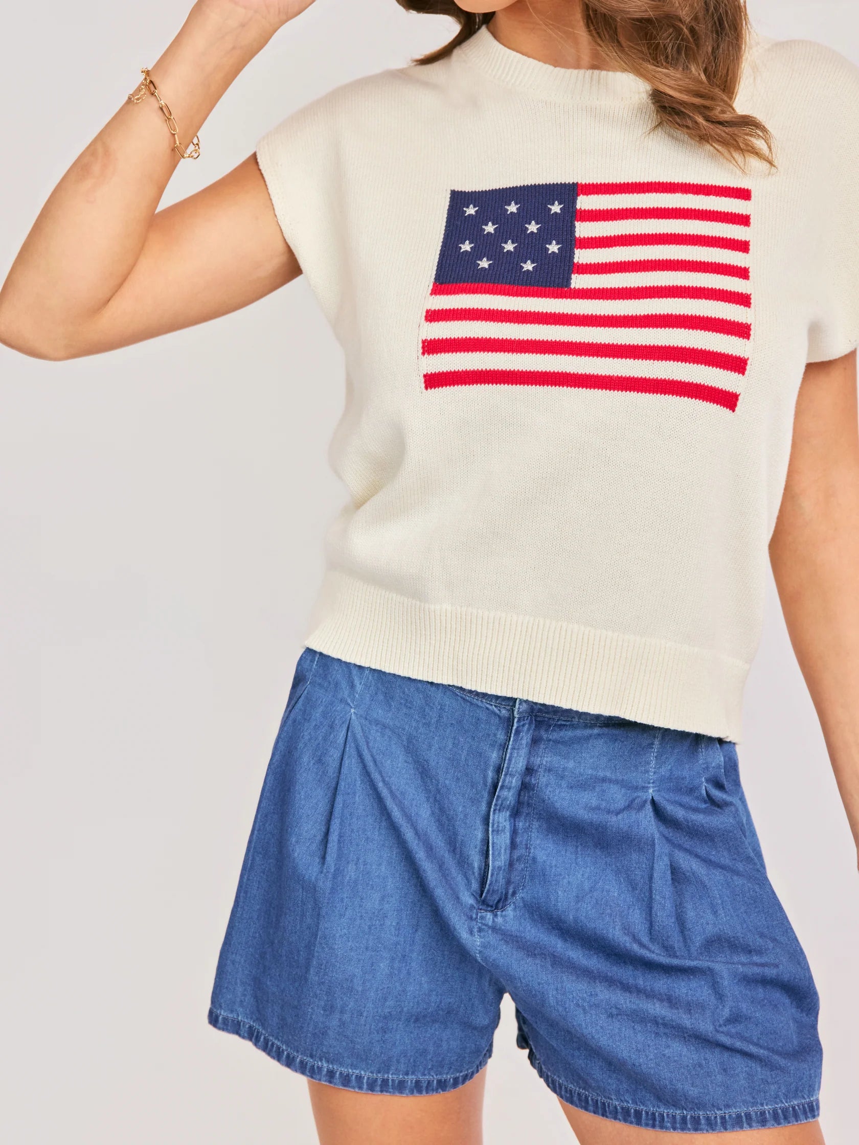 Sadie & Sage American Dream Flag Sweater