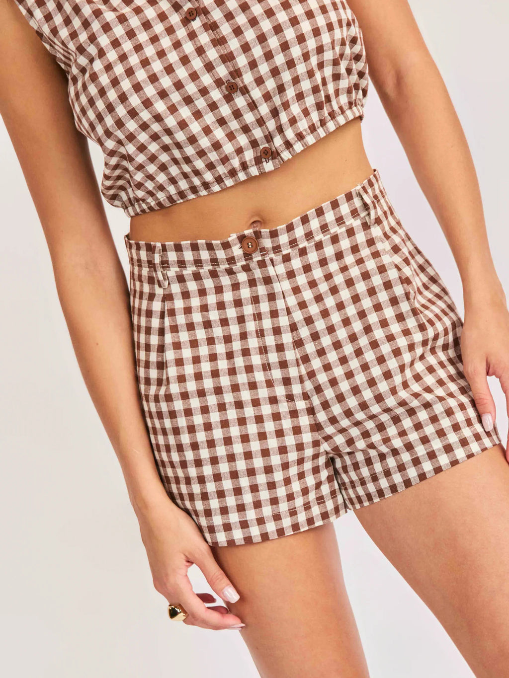 Sadie & Sage Mustang Gingham Shorts