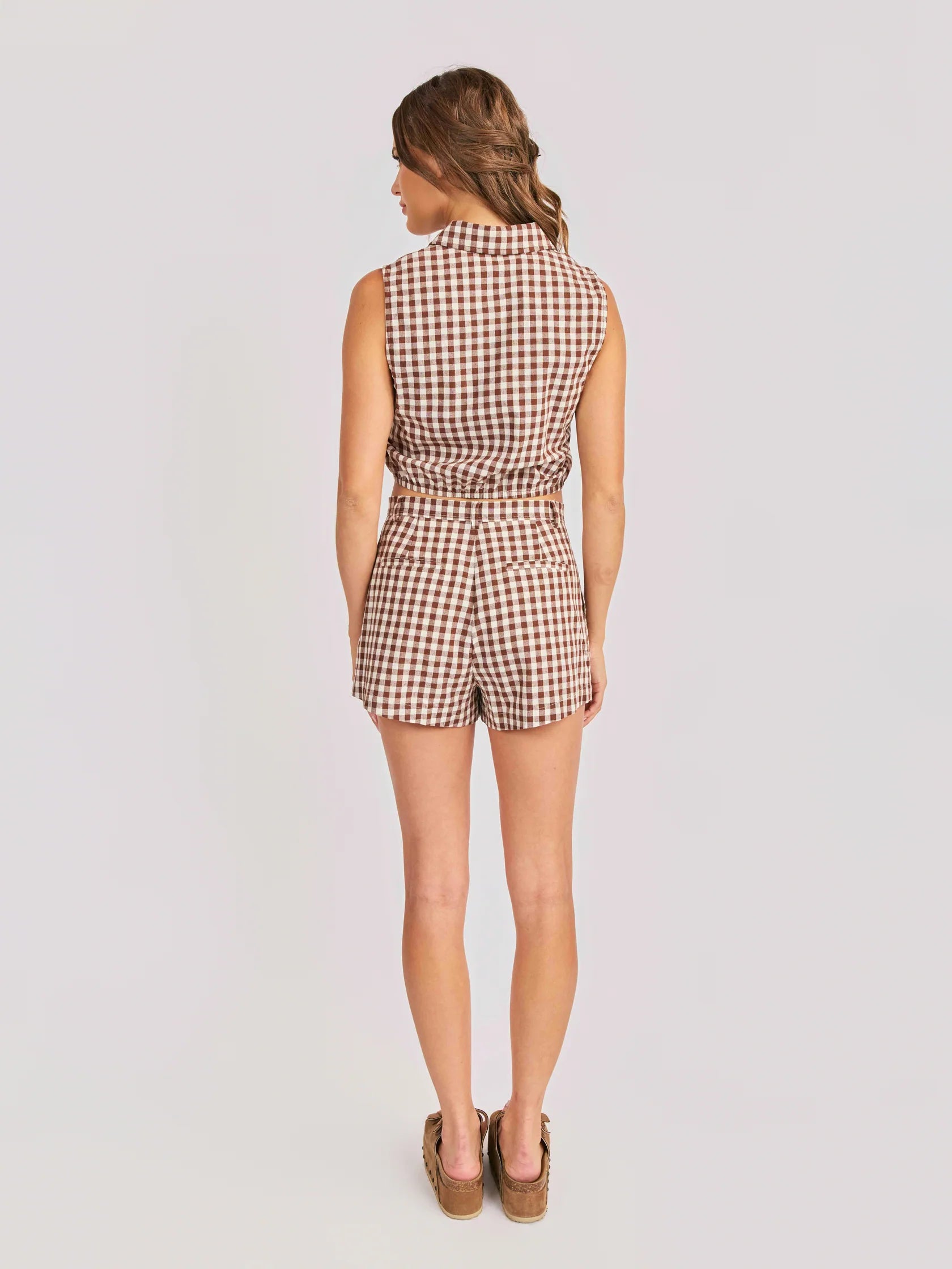 Sadie & Sage Mustang Gingham Shorts