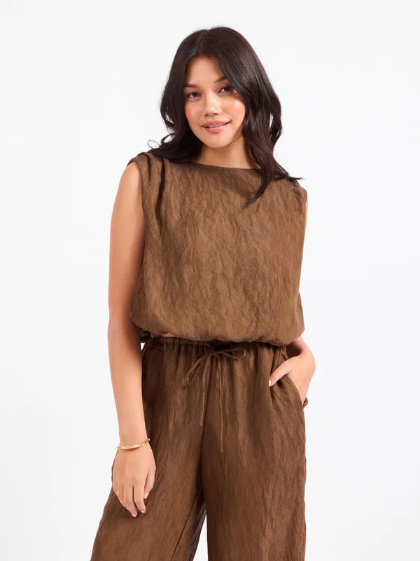 Sadie & Sage Sepia Sky Bubble Top