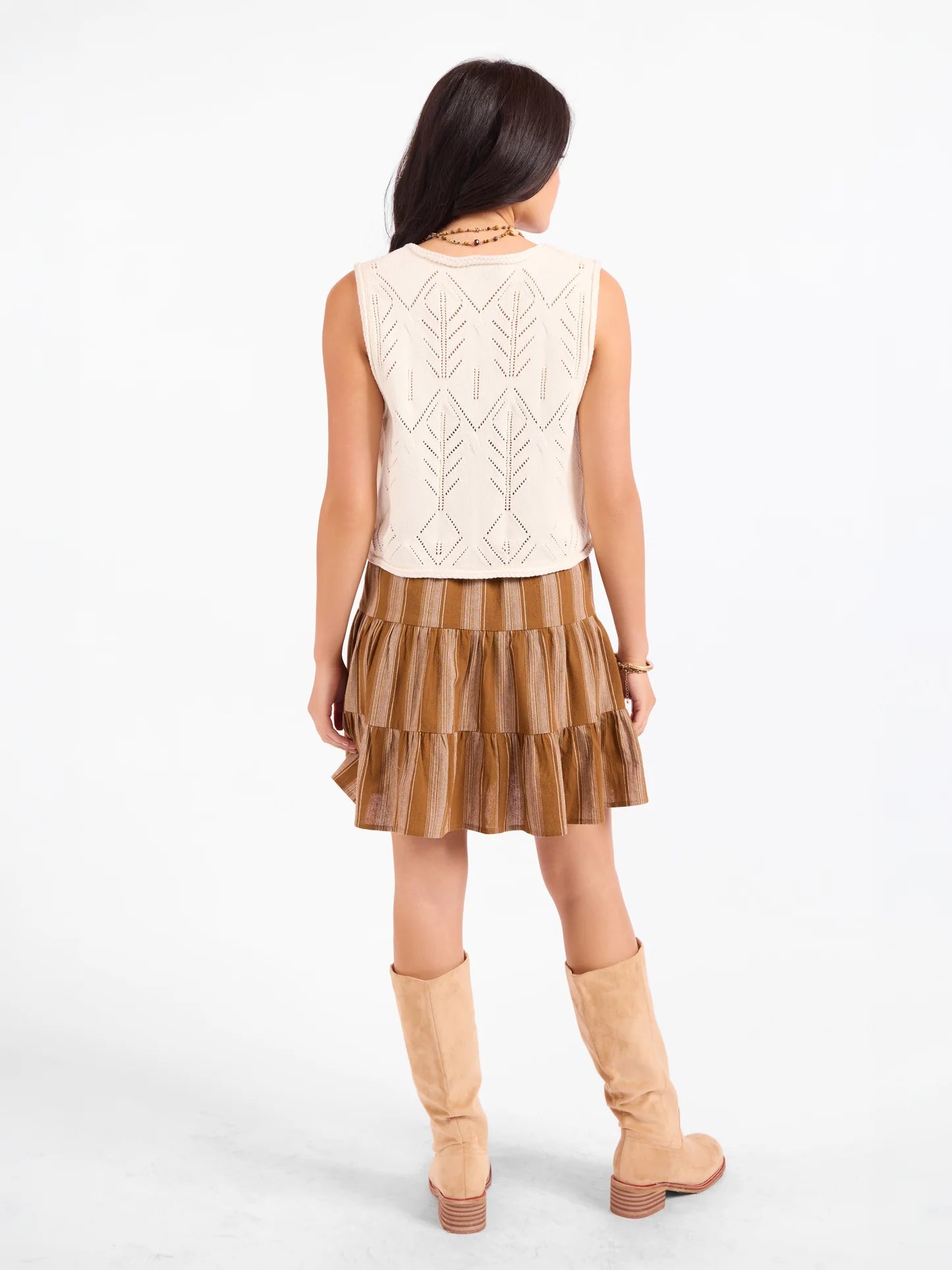 Sadie & Sage Junie Pointelle Sweater Vest