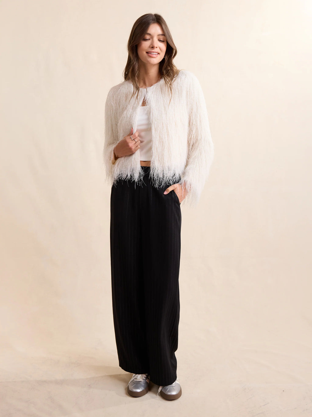 Sadie & Sage Angel Wings Fringe Jacket