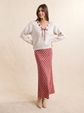 Sadie & Sage The Hostess Plaid Midi Skirt