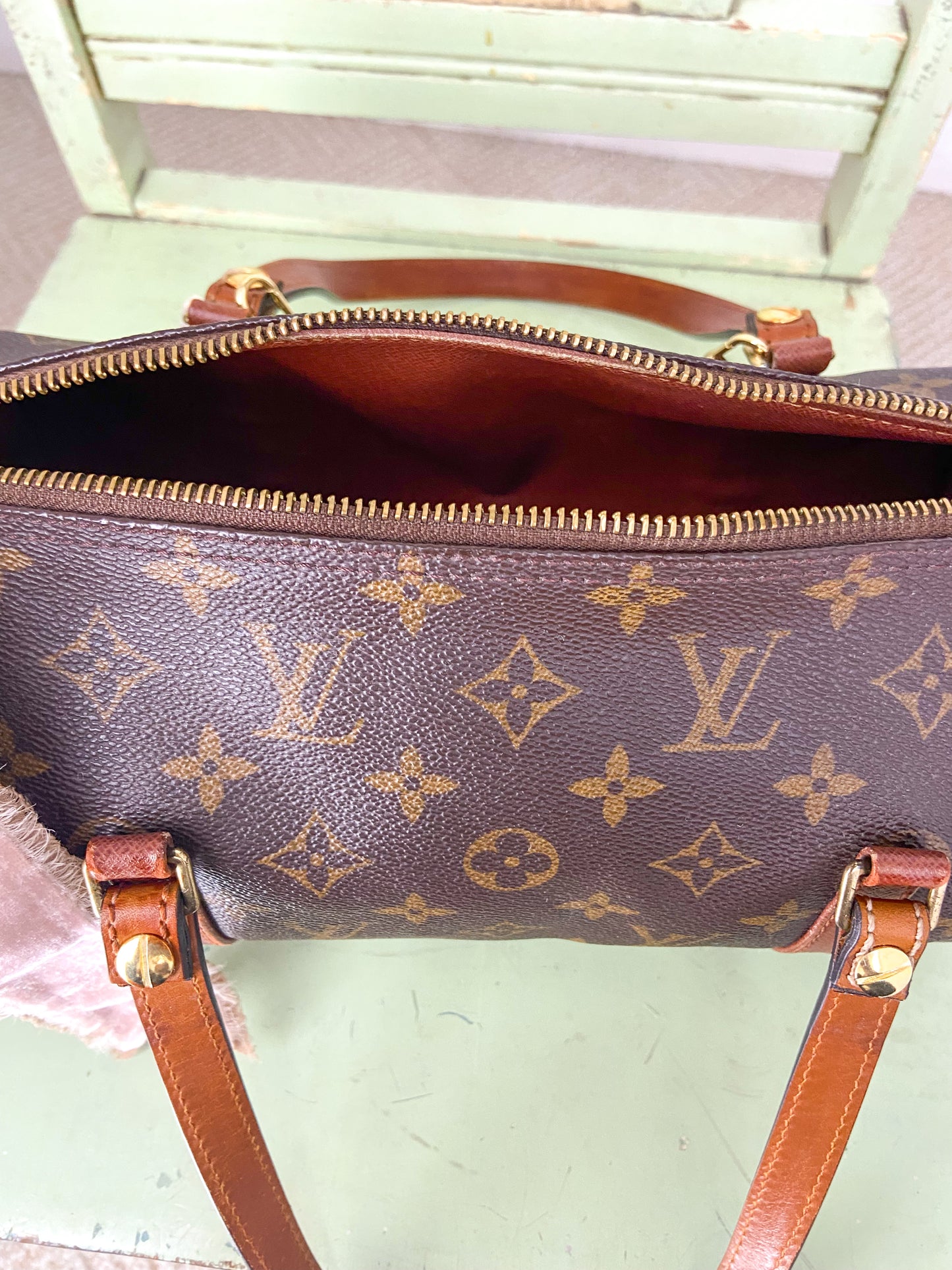OOAK Authentic Vintage LV Papillon 30 Purse with Charms
