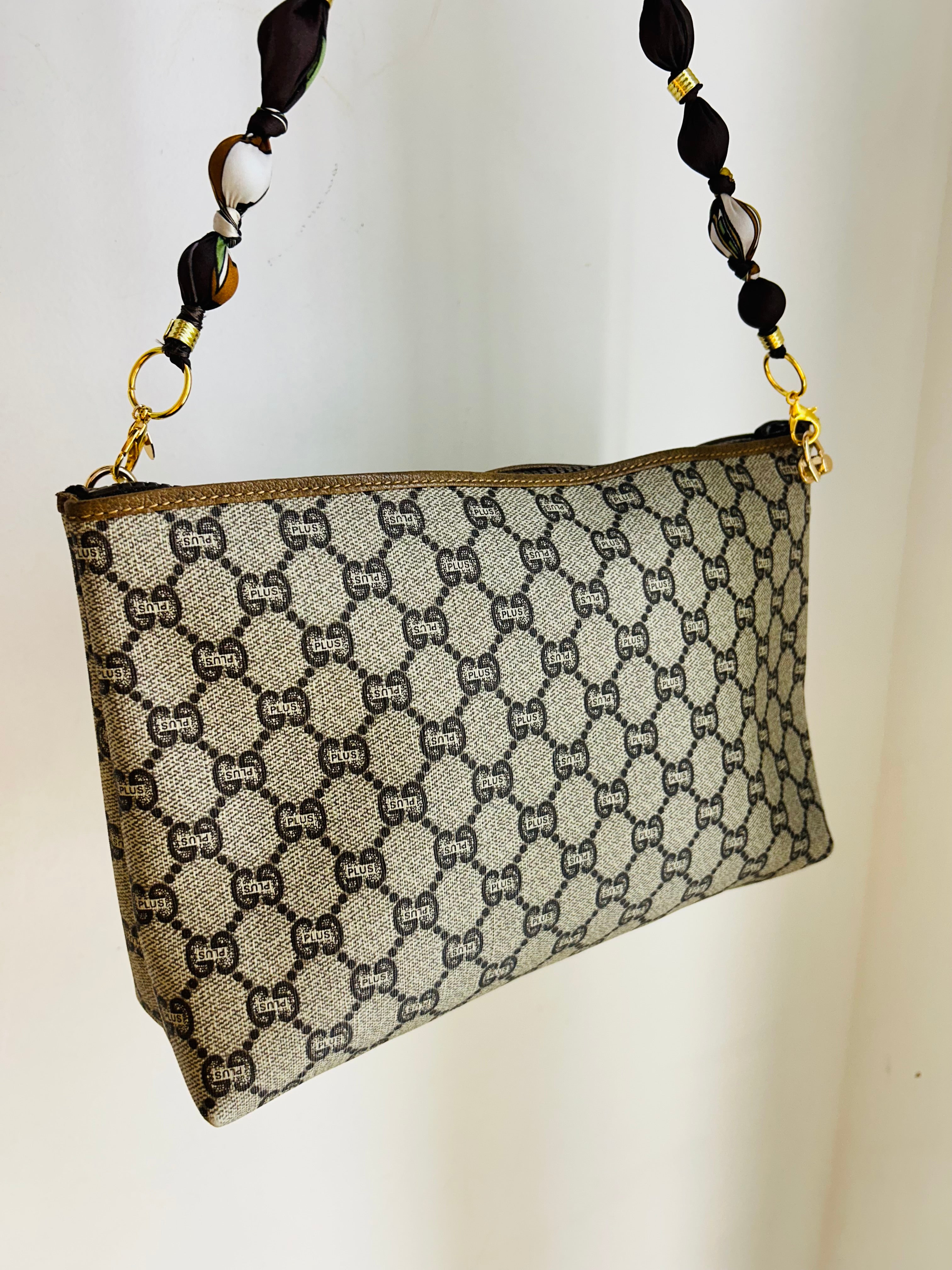 OOAk Vintage Guci Clutch w/ Handmade Strap