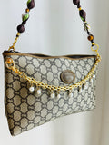 OOAk Vintage Guci Clutch w/ Handmade Strap