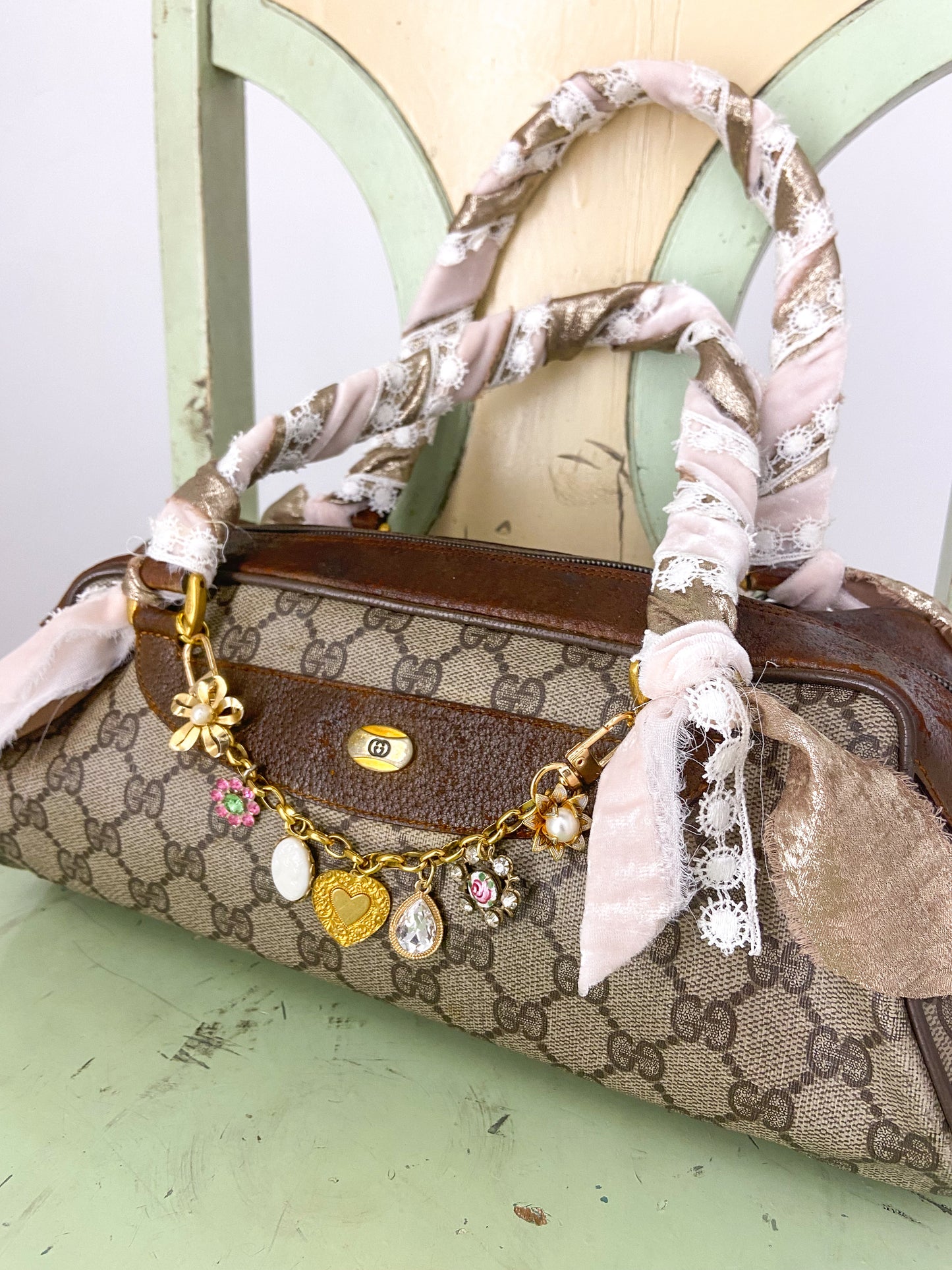 OOAK Vintage Gucci Ribbon Handle Purse
