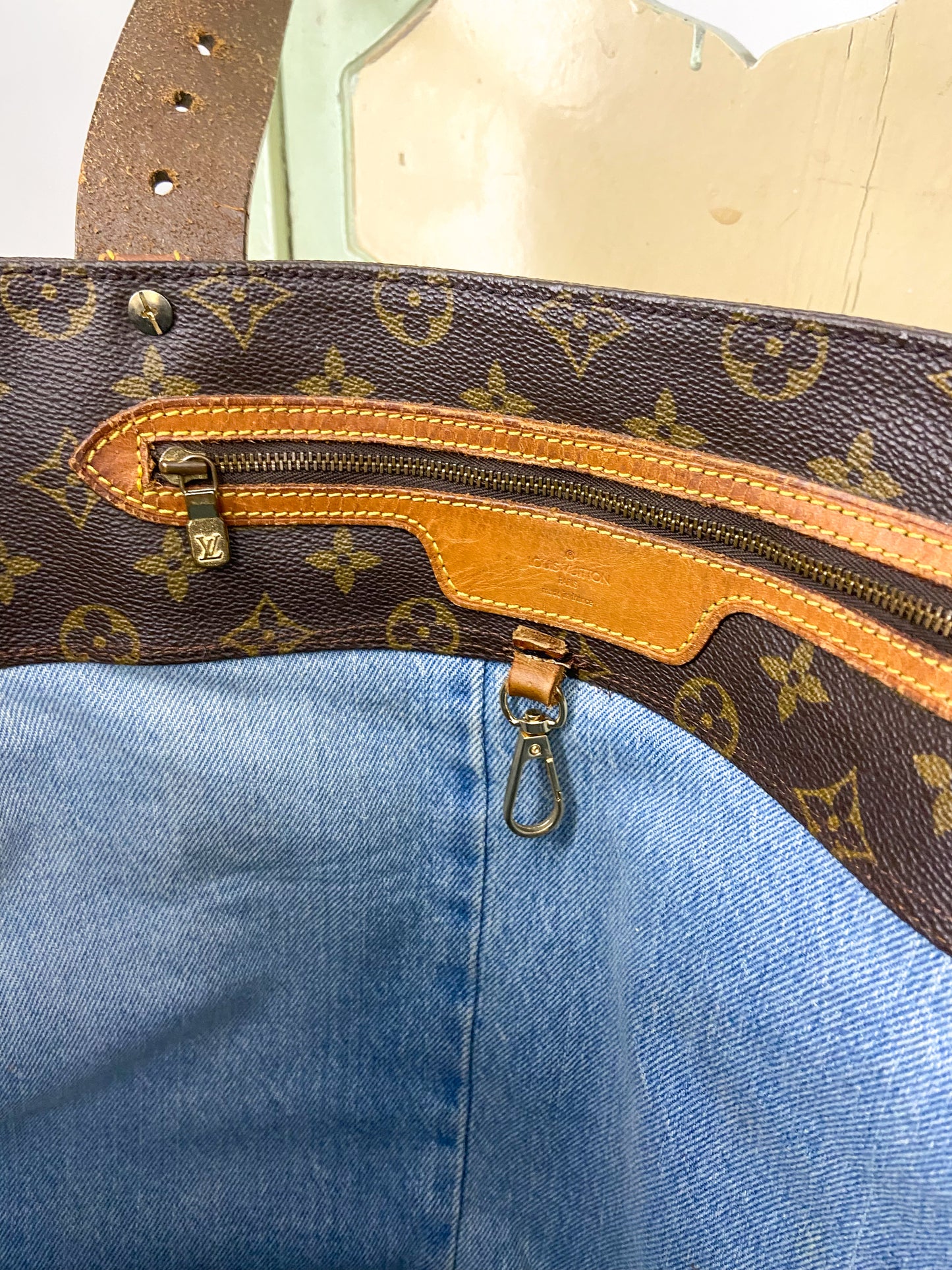 LS Upcycled Vintage LV Fleur-De-Lis Bag