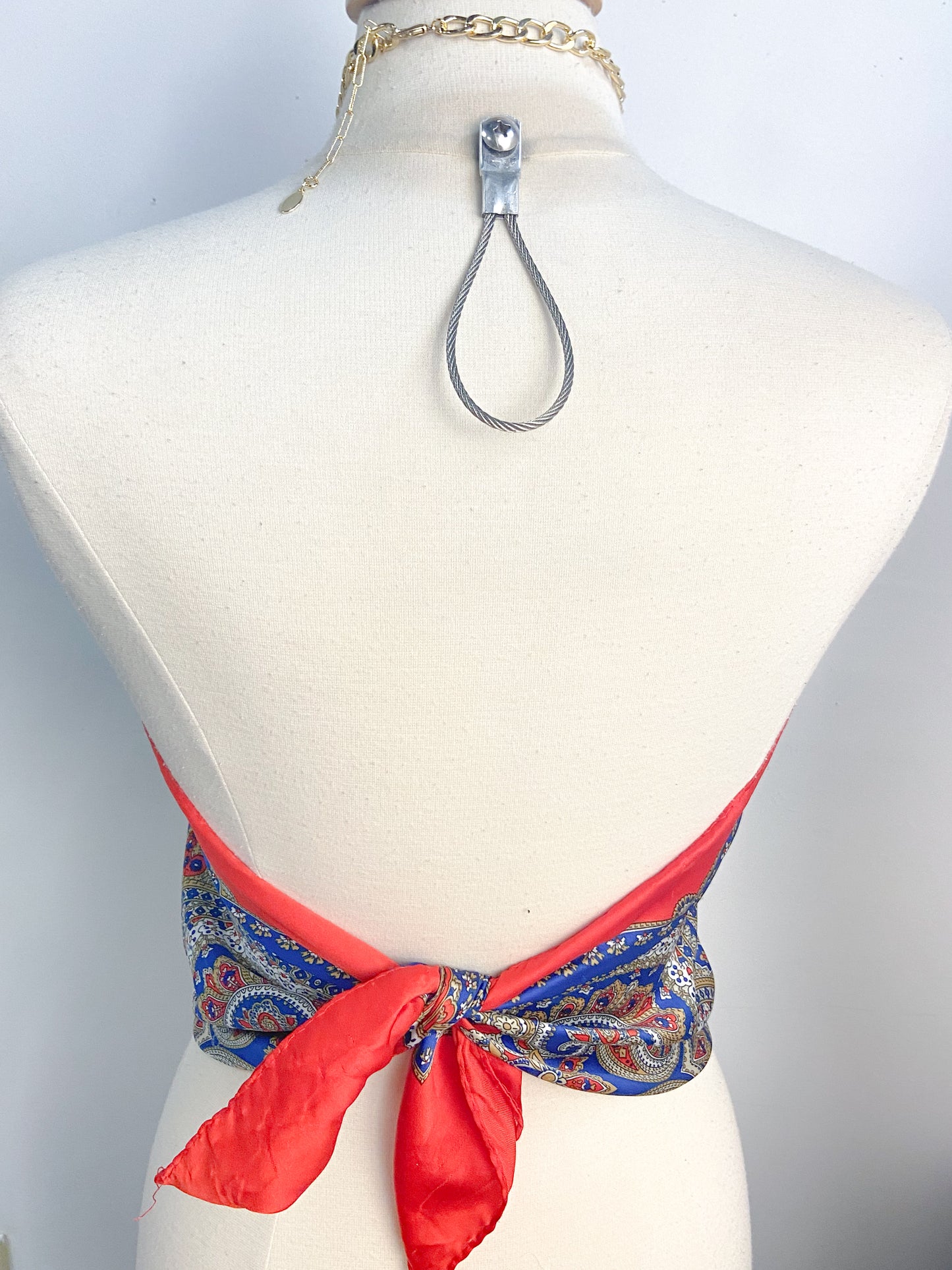OOAK Vintage Paisley Scarf Top