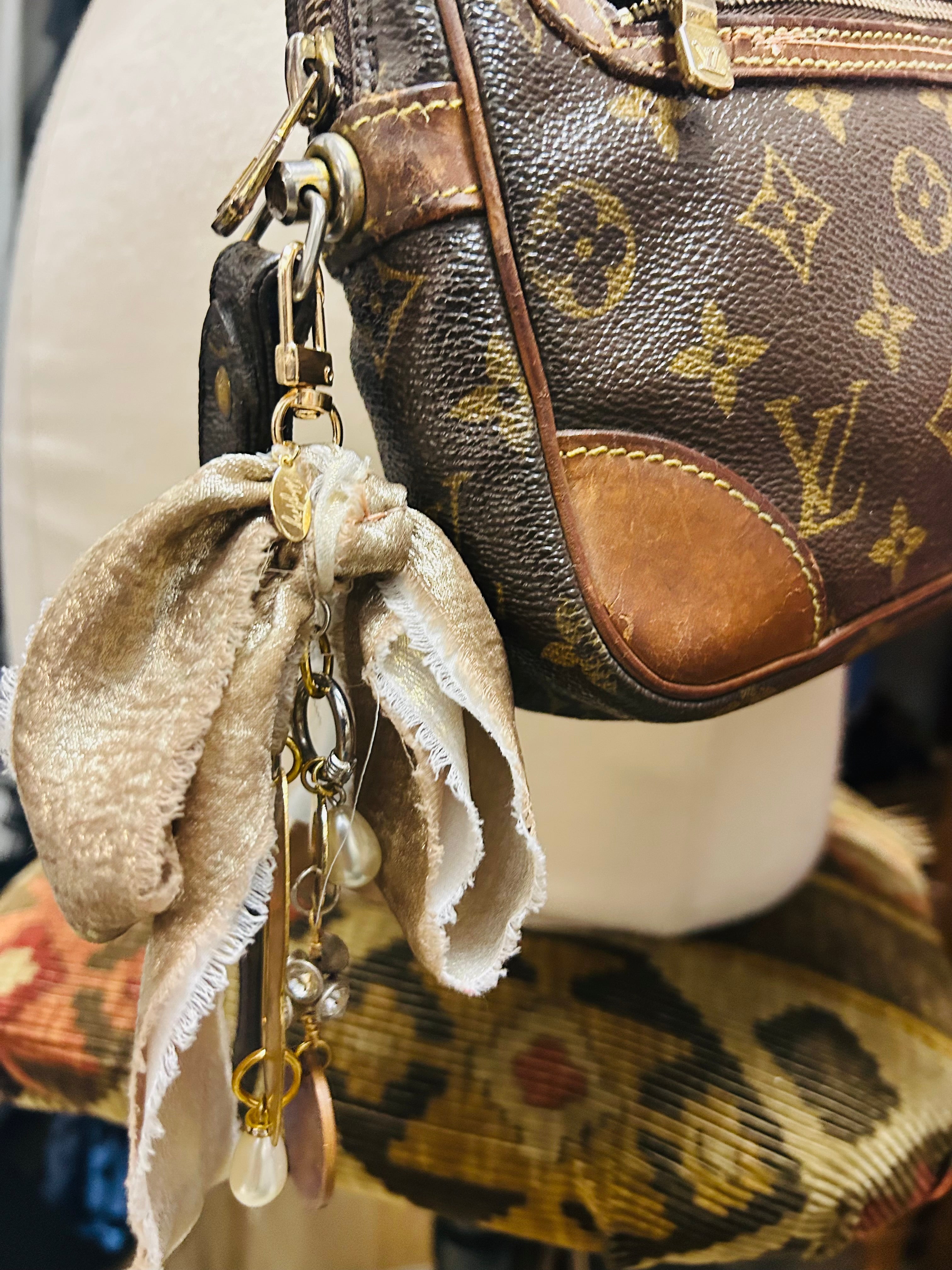 OOAK Vintage 1987 Louis Vuitton Clutch w/ Bow Charm