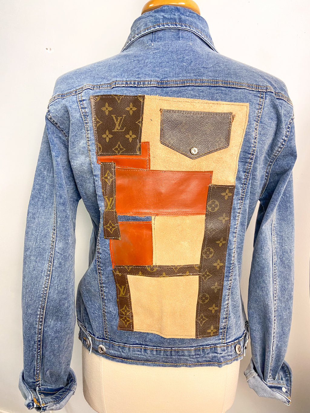 OOAK LV & Suede Denim Jacket