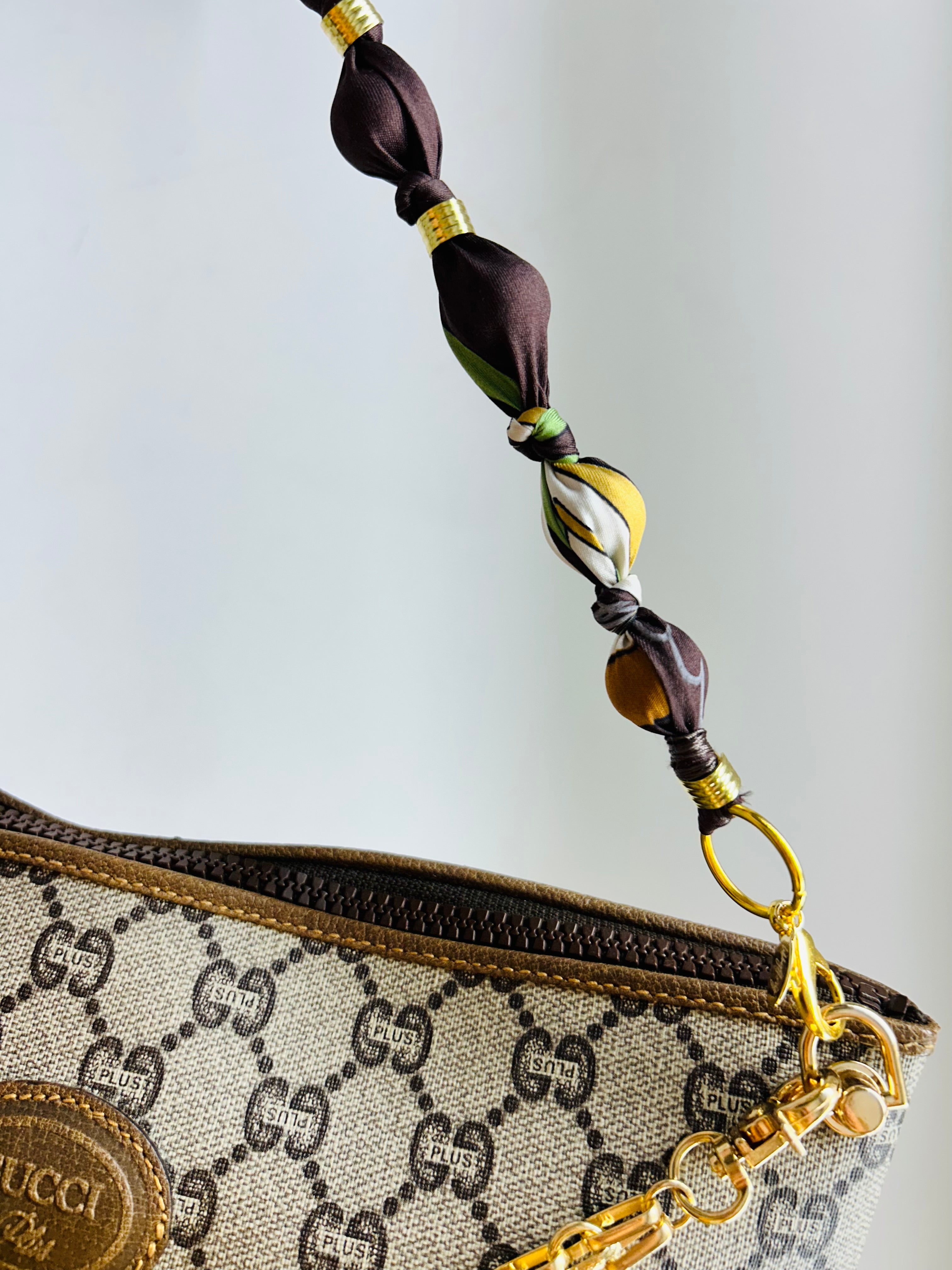 OOAk Vintage Guci Clutch w/ Handmade Strap