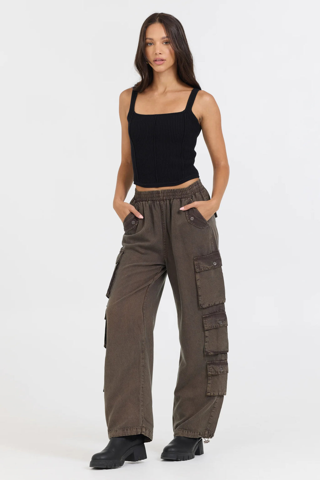 Vintage Havana Tencel Cargo Pant