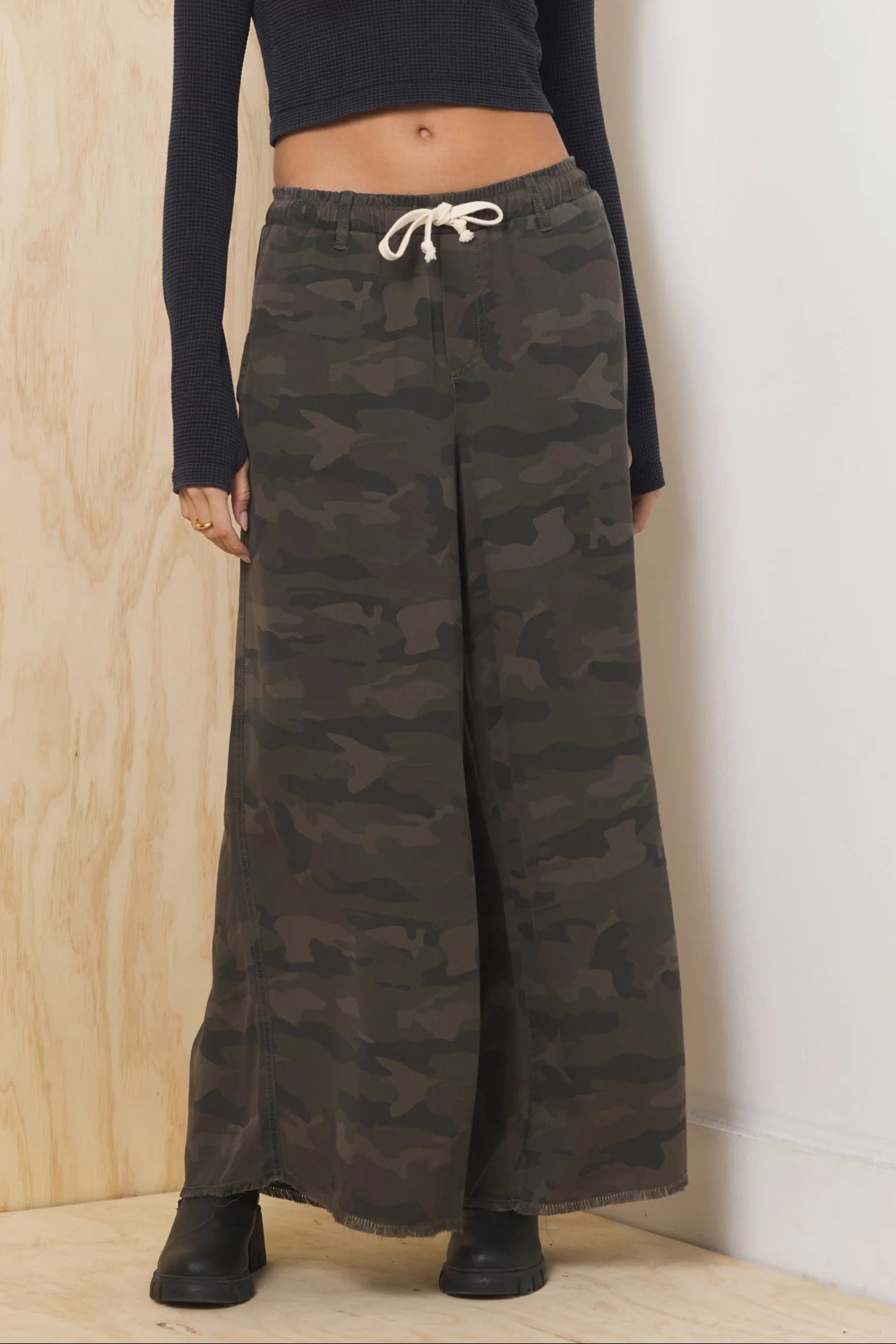 Vintage Havana Tencel Wide Leg Pant