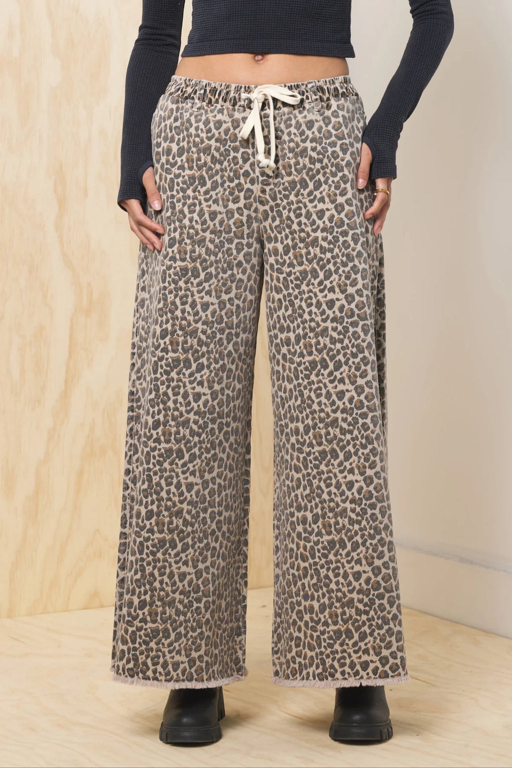 Vintage Havana Stretch Denim Wide Leg Pant