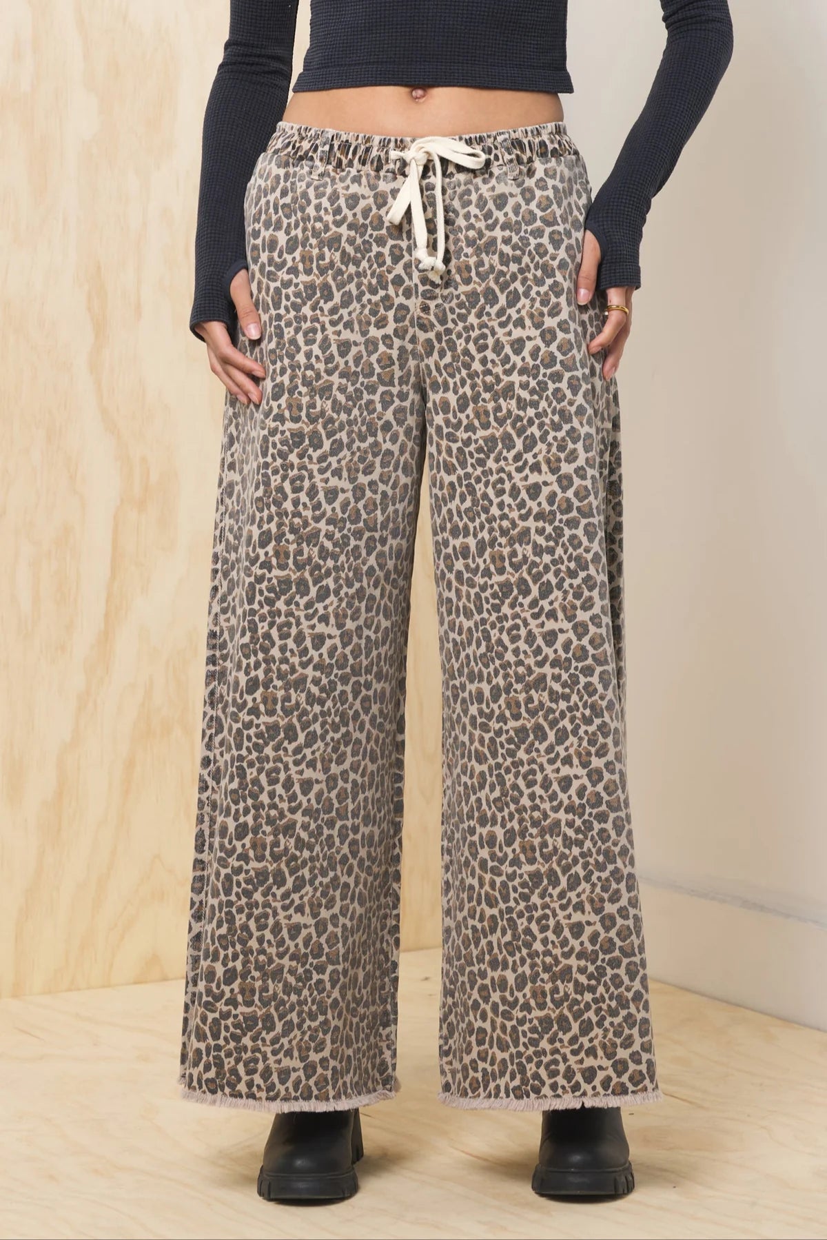 Vintage Havana Stretch Denim Wide Leg Pant