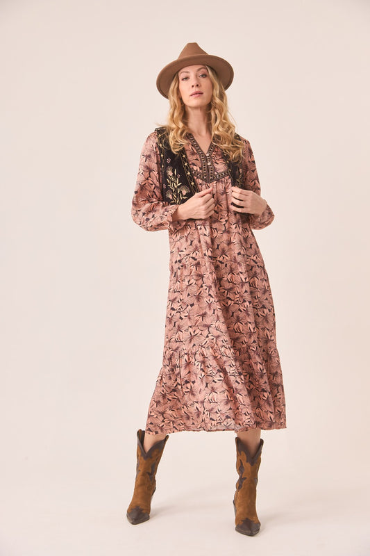 Nekane RETRO FLORAL MIDI DRESS