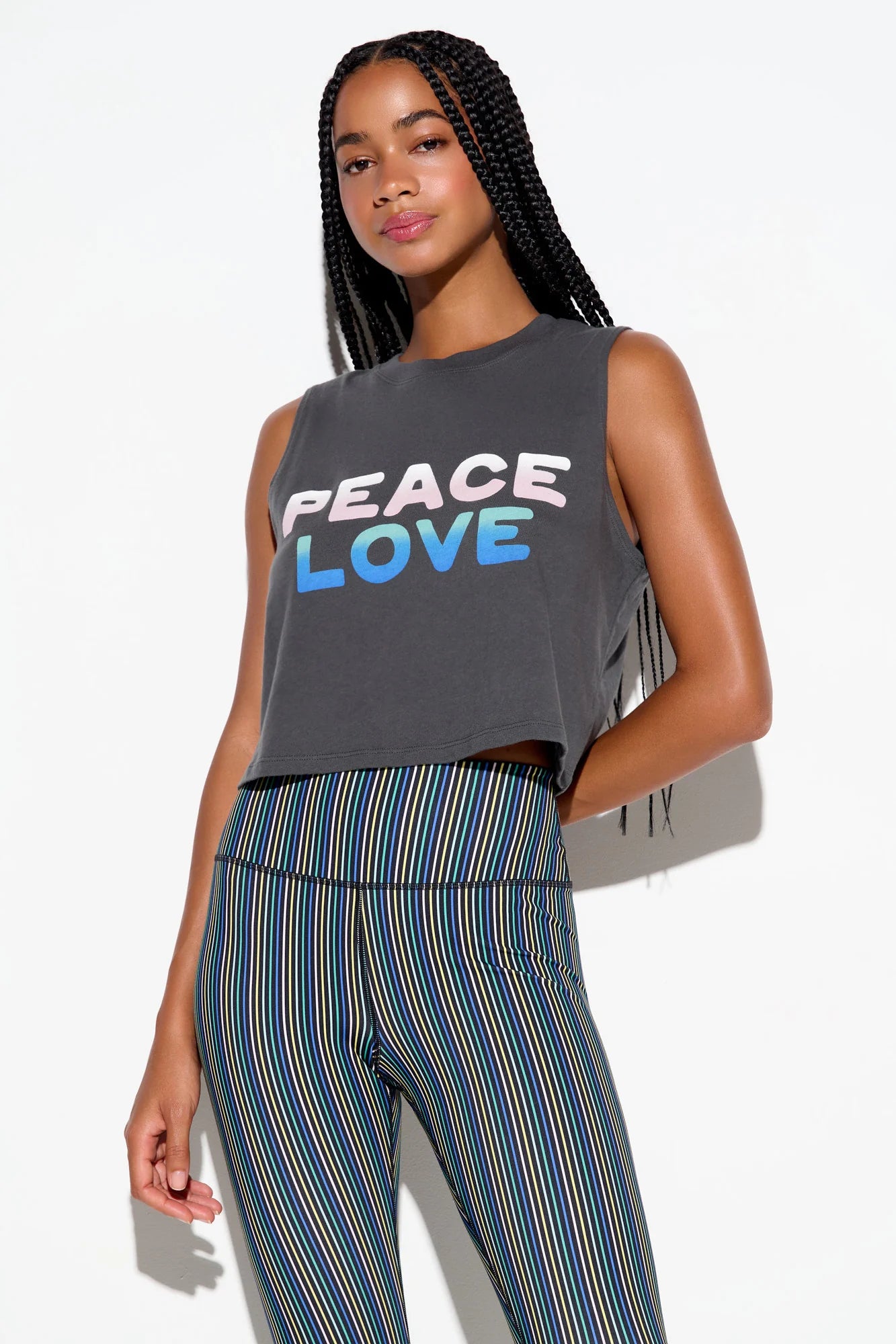 Spiritual Gangster Peace Love Spirit Crop Tank