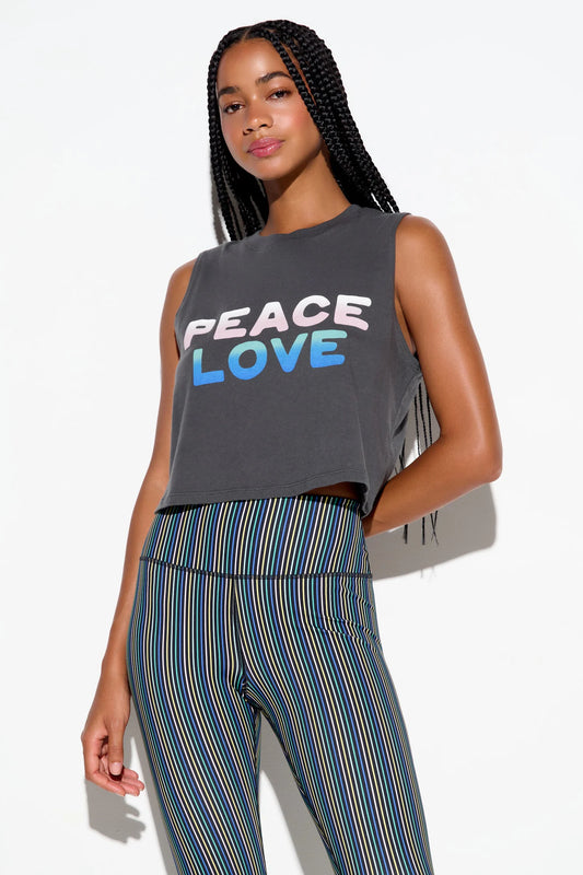 Spiritual Gangster Peace Love Spirit Crop Tank