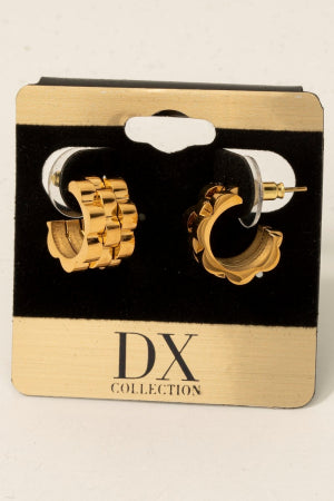 Stainless Steel Layered Hoop Earrings