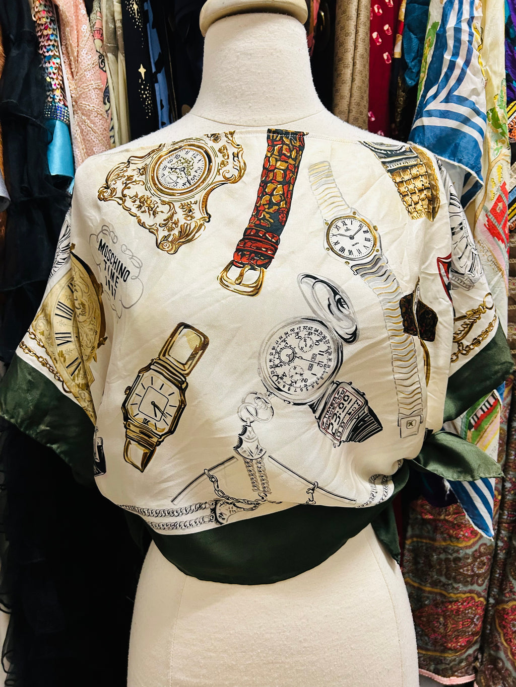 OOAK Vintage '1987' Moschino Scarf Poncho or Top
