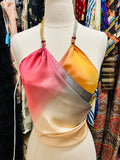 OOAK Ombre Beaded Strap Scarf Top