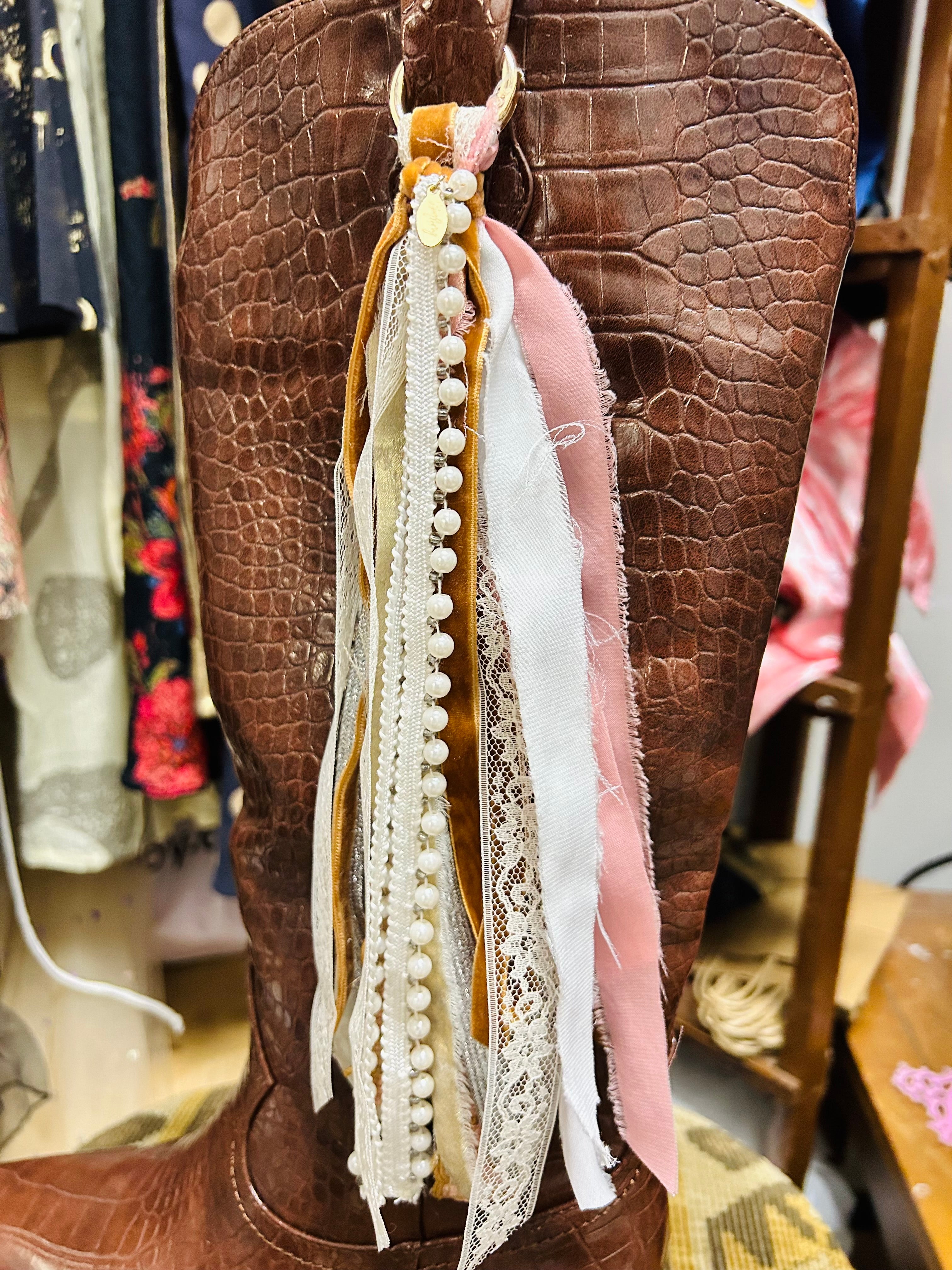Handmade Large Boot Fabric Charms