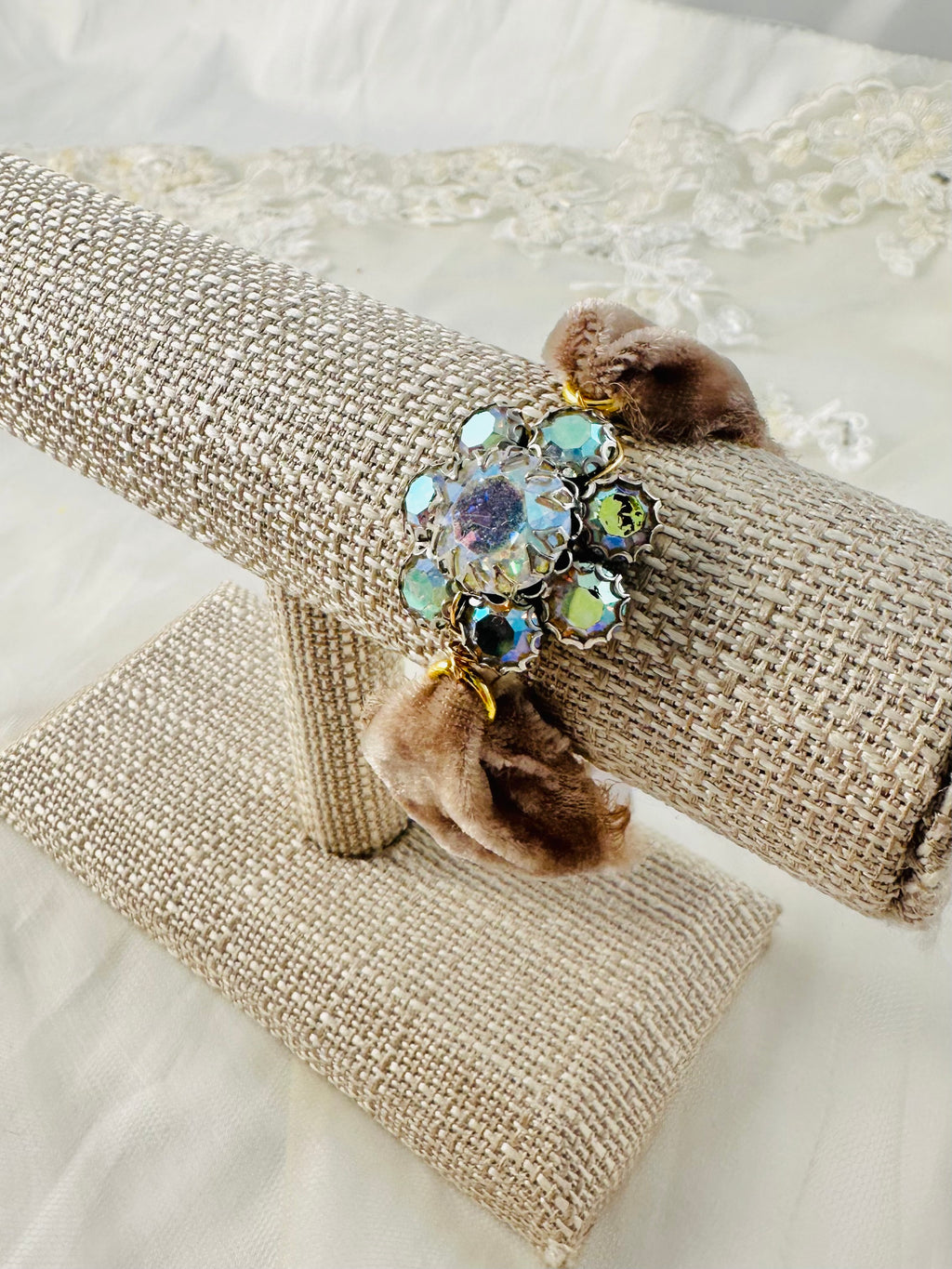 OOAK Velvet Earring Bracelet