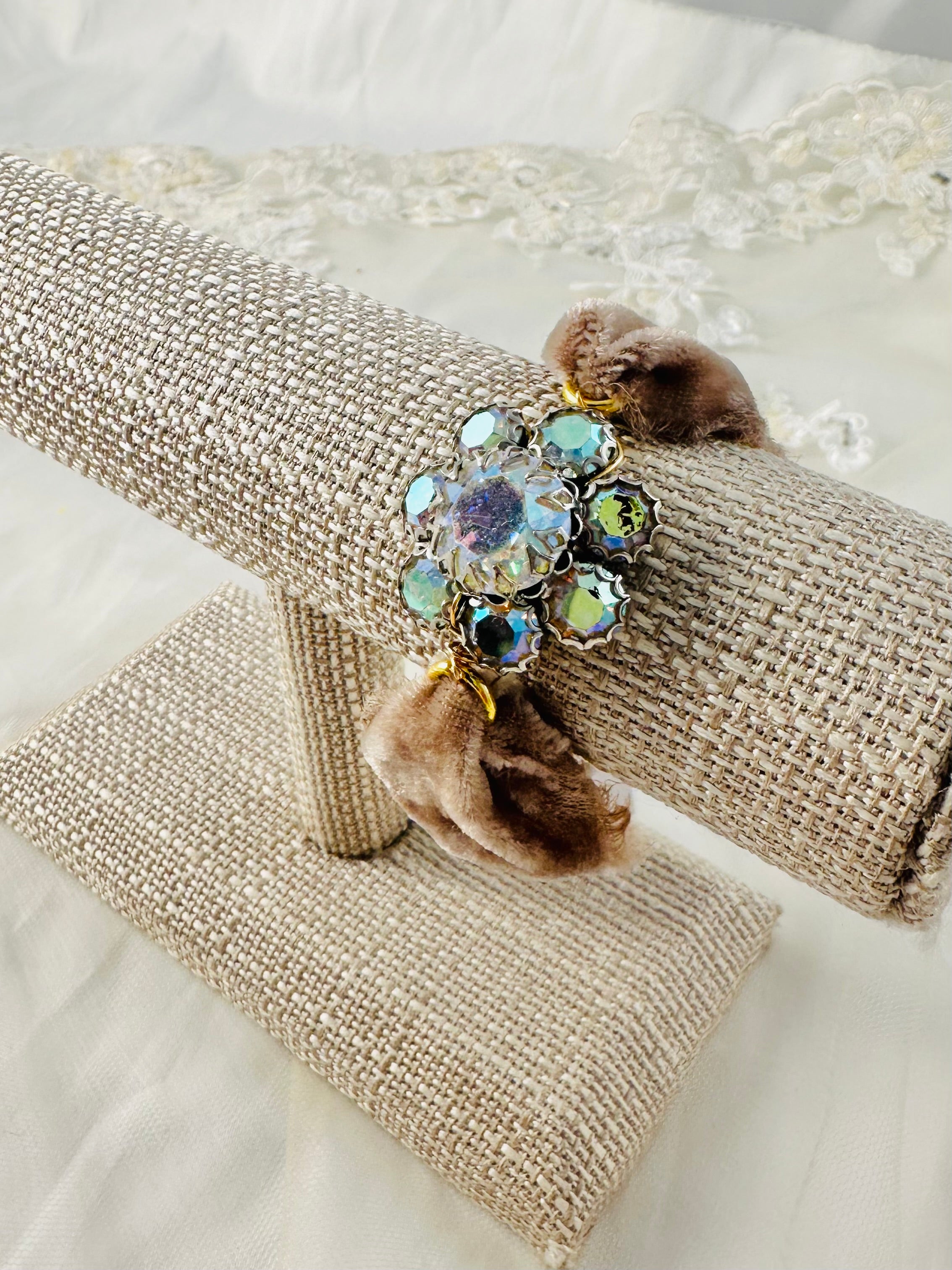OOAK Velvet Earring Bracelet