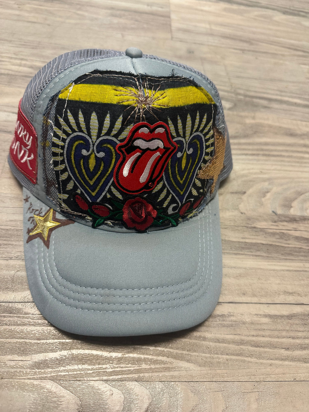Rock-on Multi Patch Embroidered Trucker Hat