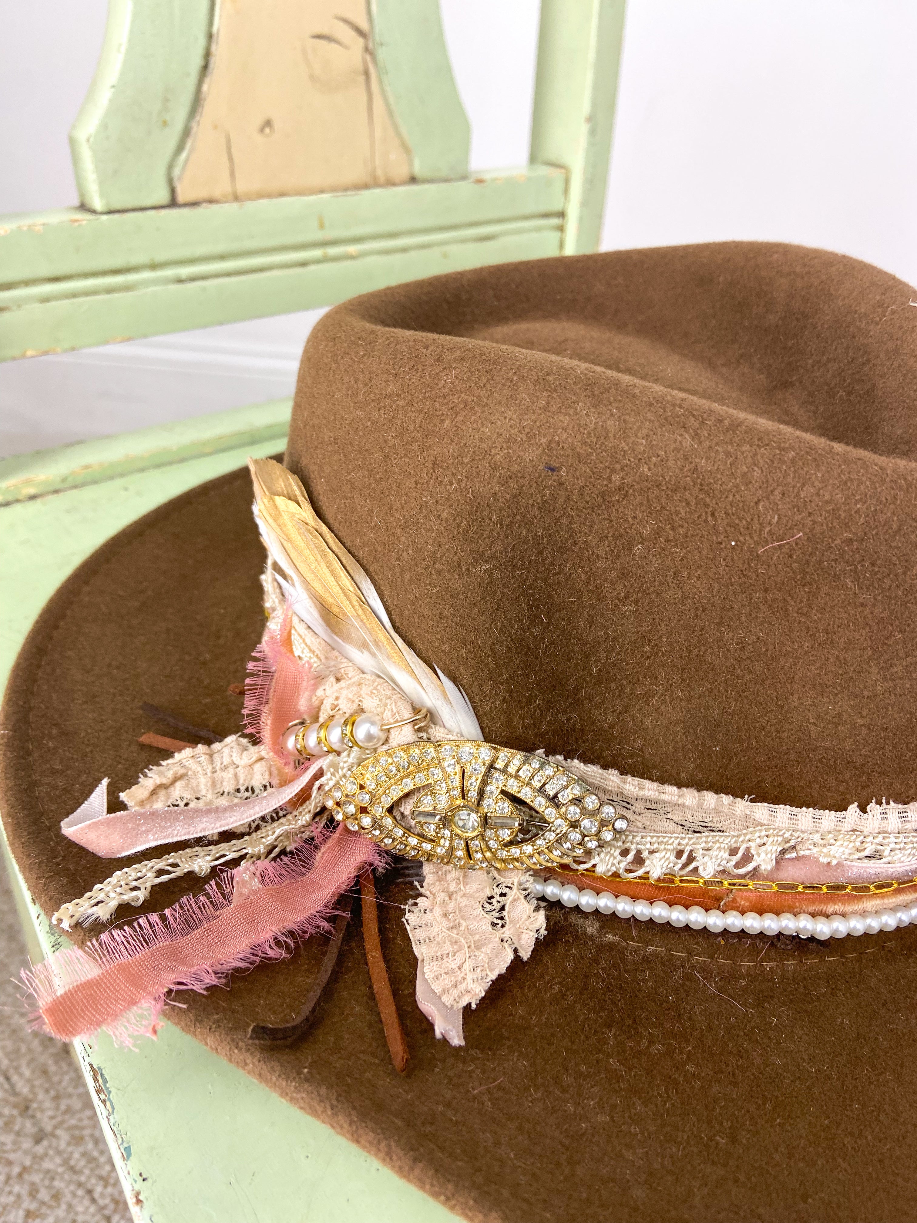 OOAK Vintage Broach Peter Grimm Flexible Hat