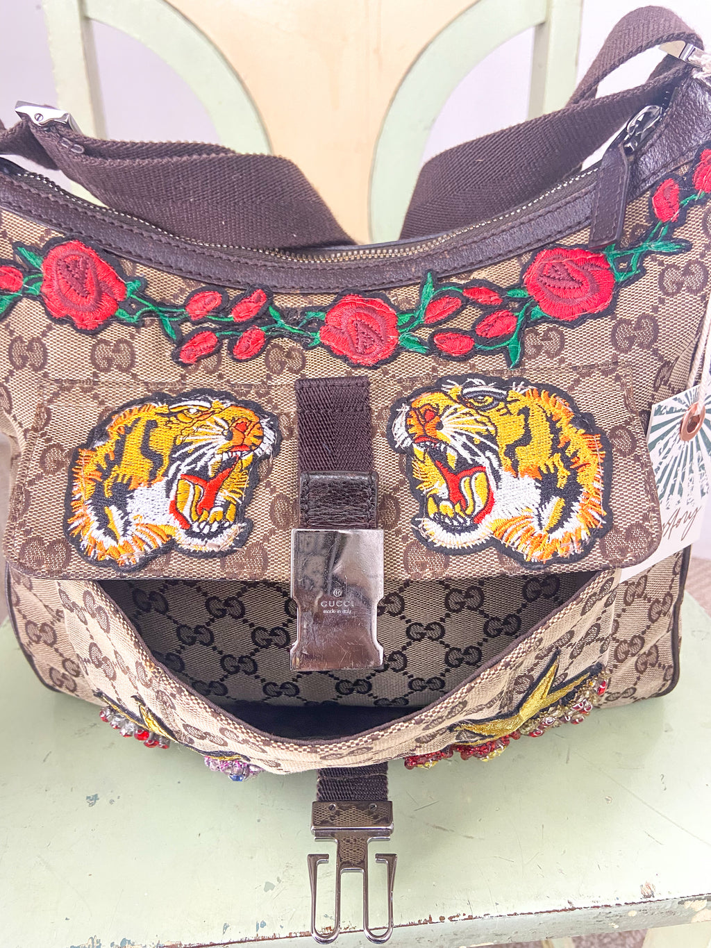 OOAK Vintage Gucci TIger Love Purse