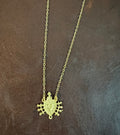 LUXE HEART AND SWORDS CHARM NECKLACE