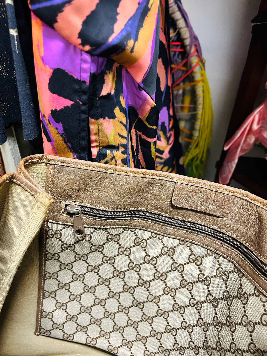 OOAK Authentic Vintage Dotted Handles Gucci Bag