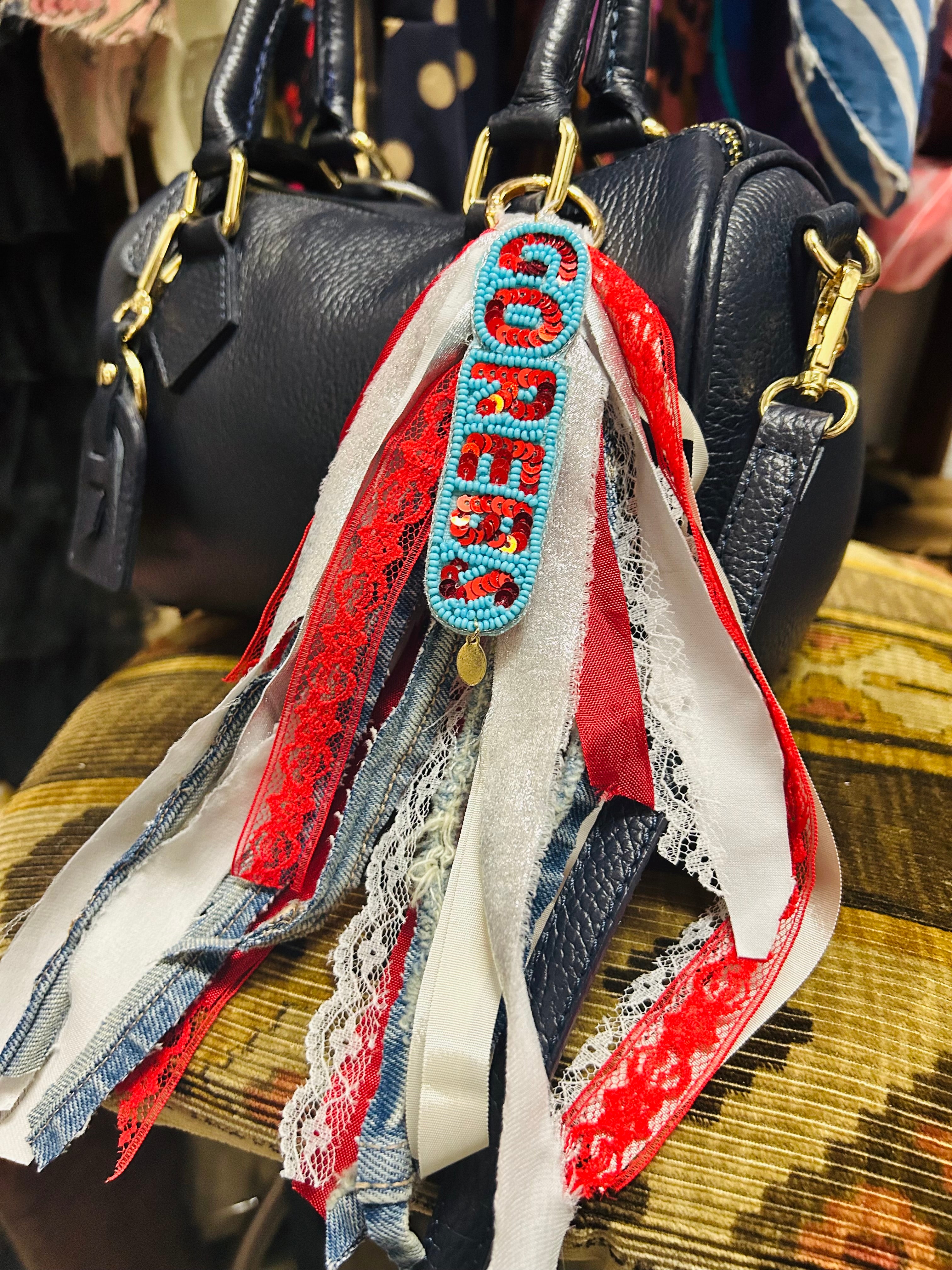 Handmade Go Rebs Bag/Boot Charm